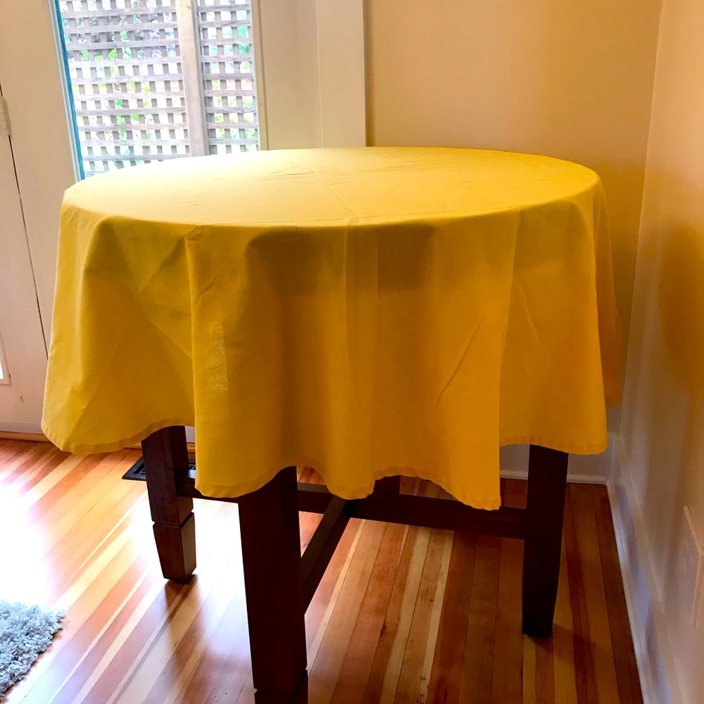 Threshold Round Yellow Tablecloth